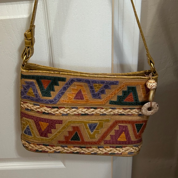LIKE NEW! Women's Sharif Multicolored Skin Leather Purse - Picture 2 of 12